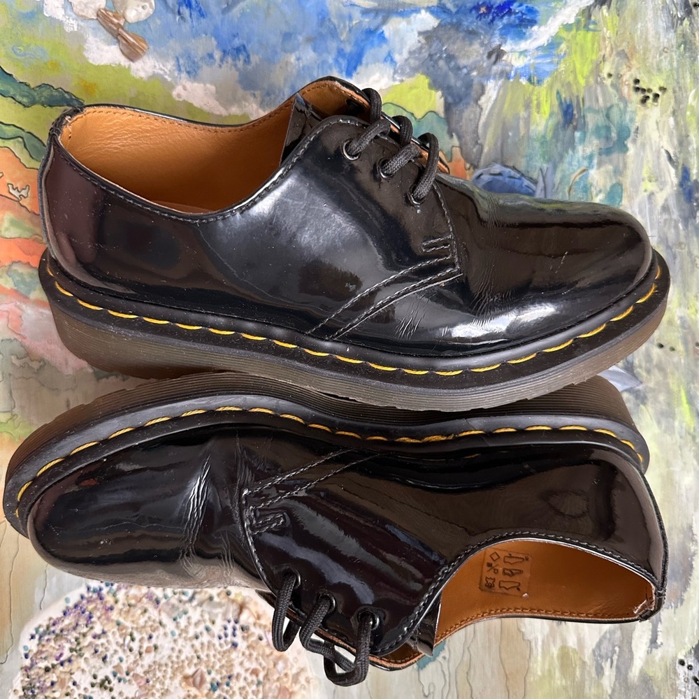 Black Leather Oxfords